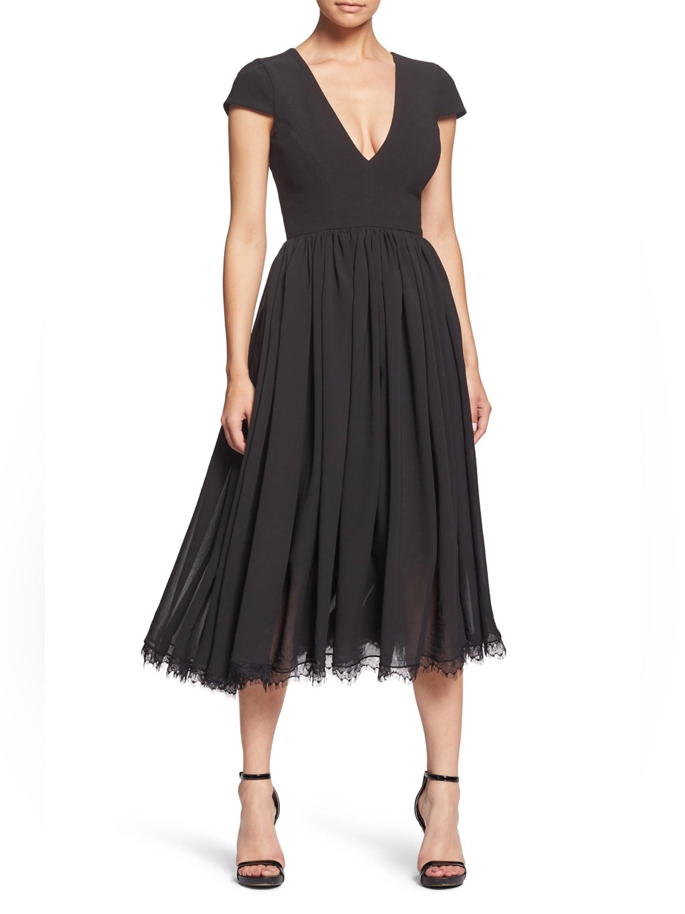 Dress The Population Corey Chiffon Fit & Flare Cocktail Dress